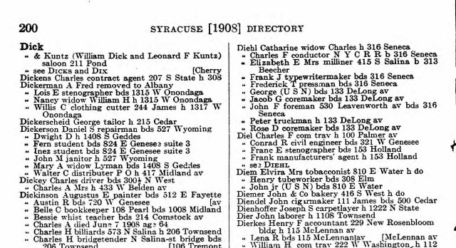 1903 Dick & Kuntz saloon