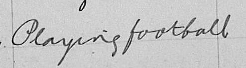 1907 playing football