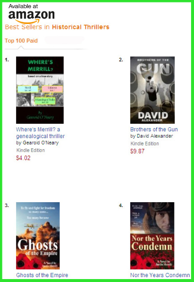 Amazon - Top Ten Thrillers